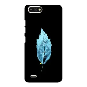 Чехол с картинками на черном фоне для TECNO POP 2F (Листочек)