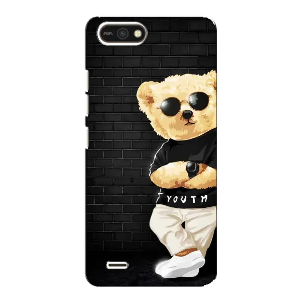 Чехол с рисунком «Мишка в очках» для TECNO POP 2F