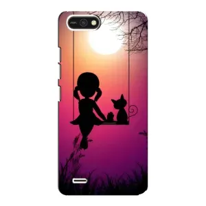 Девчачий Чехол для TECNO POP 2F (На качели)