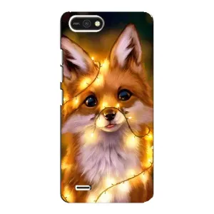 Чехол с Лисичкой для TECNO POP 2F (Новогодний лисенок)