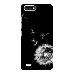 Силиконовый Чехол с одуванчиками на TECNO POP 2F (Одуванчик на чёрном)