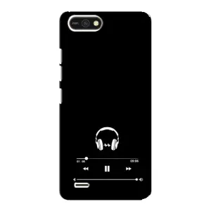 Чехол с картинками на черном фоне для TECNO POP 2F (Плеер)