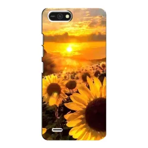 Чехол с Цветами для TECNO POP 2F (поле подсолнухов)
