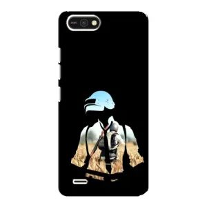 Силиконовый чехол с картинкой "Герой Pubg" на TECNO POP 2F (Пубг мен)