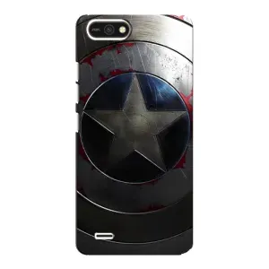 Чехол с Щитом Капитана Америки на TECNO POP 2F (Ретро Щит Капитана)