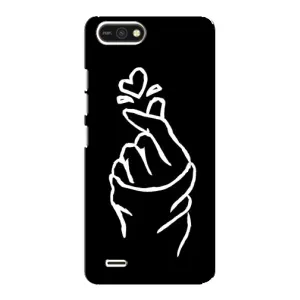 Чехлы (Знак сердечка) на TECNO POP 2F (Сердце на черном)