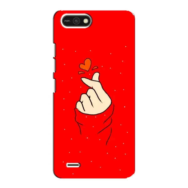 Чехол с рисунком «Сердце на красном» для TECNO POP 2F Чехол с рисунком «Сердце на красном» для TECNO POP 2F