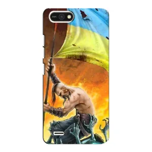 Чехол с картинкой (Патриотический КОЗАК) на TECNO POP 2F (Сильный Козак)