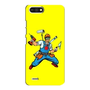Силиконовый бампер (Работники) на TECNO POP 2F (Строитель)