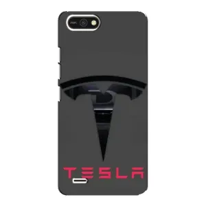 Силіконовий бампер з картинкою машини на TECNO POP 2F (Logo TESLA)