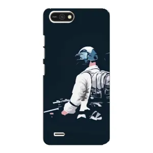 Силиконовый чехол с картинкой "Герой Pubg" на TECNO POP 2F (В экиперовке)