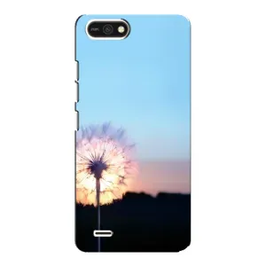 Силиконовый Чехол с одуванчиками на TECNO POP 2F (Закат с одуванчиком)
