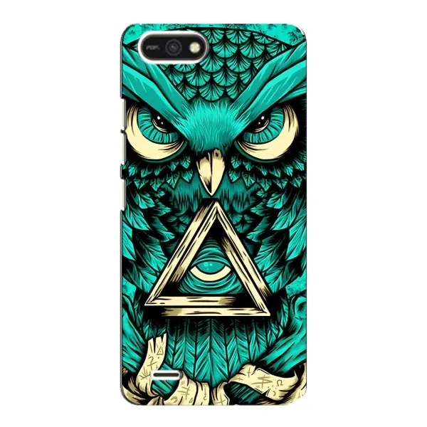Чехол с рисунком «Зеленая сова» для TECNO POP 2F
