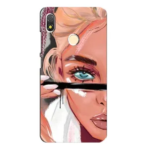 Силіконовый Чохол на TECNO POP 3 з картинкой Модных девушек (Дівчина та вії)