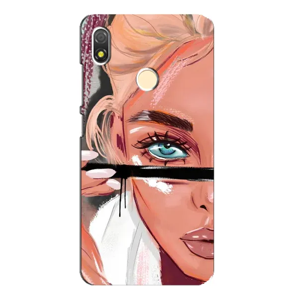 Чехол с рисунком «Девушка и ресницы» для TECNO POP 3