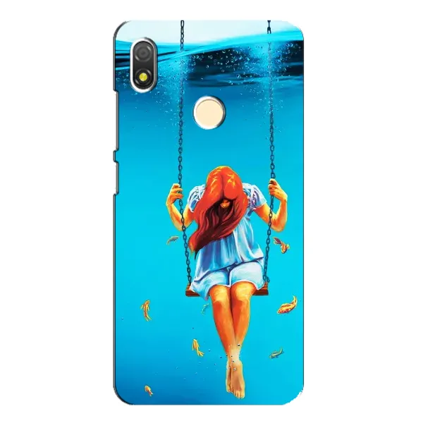 Чехол с рисунком «Девушка на качели» для TECNO POP 3