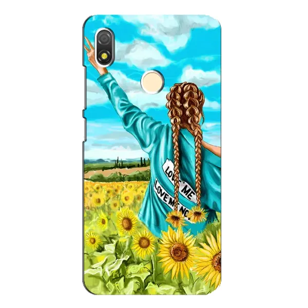 Чехол с рисунком «Девушка на поле» для TECNO POP 3