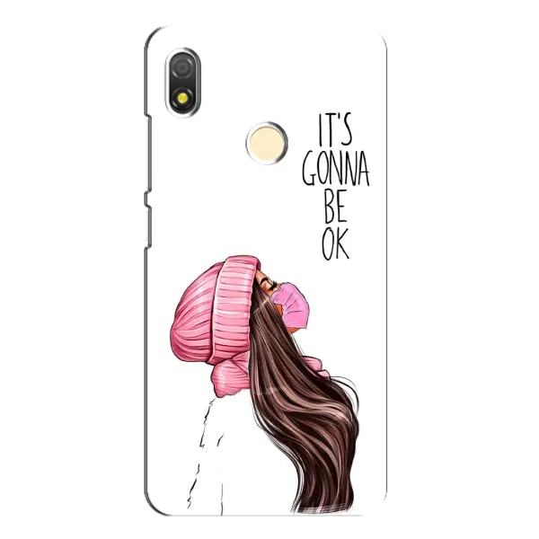 Чехол с рисунком «Девушка в маске» для TECNO POP 3