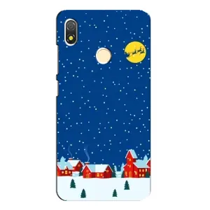Силиконовый бампер на рождество для TECNO POP 3 (Город в снегу)