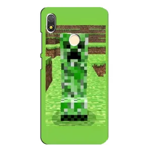 Чехлы для TECNO POP 3 (Персонажи Майн Крафт) (Крипер 2)