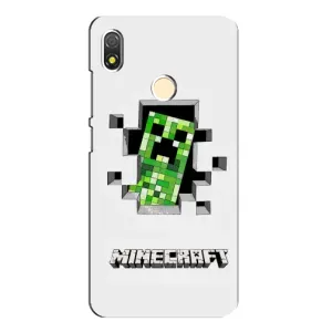Чехлы для TECNO POP 3 (Персонажи Майн Крафт) (Крипер)