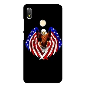 Чехол Флаг USA для TECNO POP 3 (Крылья США)