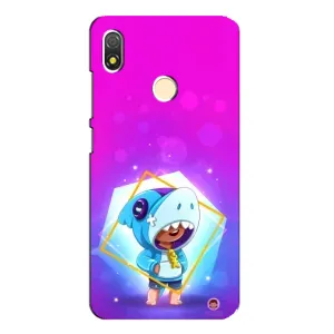 Чехол Бравл Старс для TECNO POP 3 (Леон в костюме Акулы)