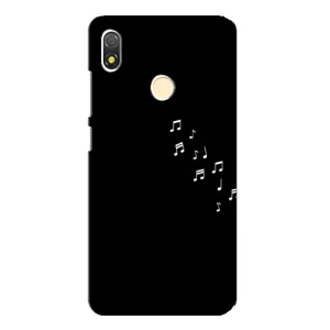 Чехол с картинками на черном фоне для TECNO POP 3 (Ноты)