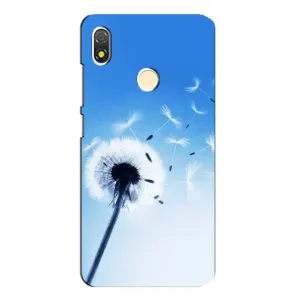 Силиконовый Чехол с одуванчиками на TECNO POP 3 (Одуванчик на голубом)