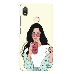 Силіконовый Чохол на TECNO POP 3 з картинкой Модных девушек (З напоєм)