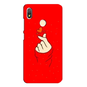 Чехлы (Знак сердечка) на TECNO POP 3 (Сердце на красном)