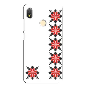 Силиконовый Чехол на TECNO POP 3 с картинкой Вышиванки (Силуэт вышиванки)