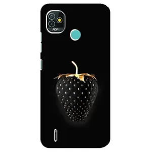 Чехол с изображением  вкусной еды для TECNO Pop 4 LTE (Чёрная клубника)