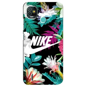 Силиконовый Чехол на TECNO Pop 4 LTE с картинкой Nike (Цветочный Nike)