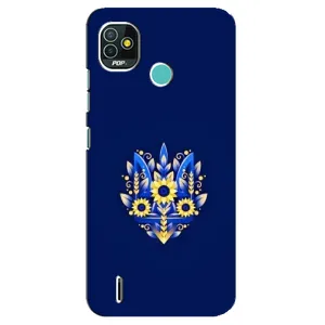 Чохол Укр Символіка для TECNO Pop 4 LTE (Квітучий Герб)