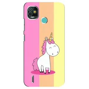Чехол Unicorn на TECNO Pop 4 LTE (Радужный Единорог)
