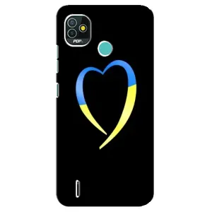 Силиконовый Чехол на TECNO Pop 4 LTE (Я-Украина) (Украинское сердце)