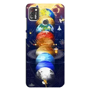 Чохол (ТПУ) з планетами на TECNO POP 4 Pro (Арт планети)