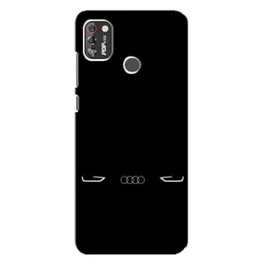 Силиконовый бампер с картинкой машины на TECNO POP 4 Pro (Силует Audi)