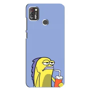 Бампер с принтом Мемы для TECNO POP 4 Pro (Безразличие)
