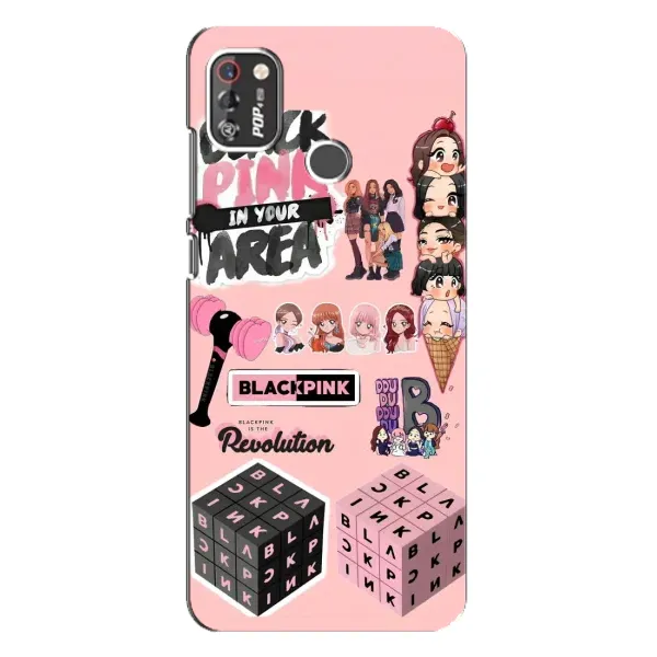 Чехол с рисунком «BLACK PINK коллаж» для TECNO POP 4 Pro Чехол с рисунком «BLACK PINK коллаж» для TECNO POP 4 Pro
