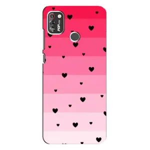 Чехлы с тематикой "Маленькие Сердечки" на TECNO POP 4 Pro (Чорные сердечки)