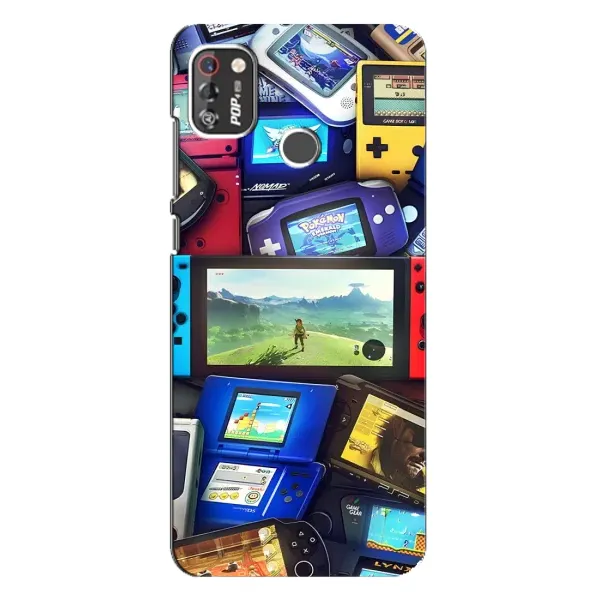 Чехол с рисунком «Джойстики» для TECNO POP 4 Pro Чехол с рисунком «Джойстики» для TECNO POP 4 Pro