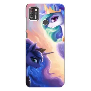 Чехол Unicorn на TECNO POP 4 Pro (Единорожки на тучках)