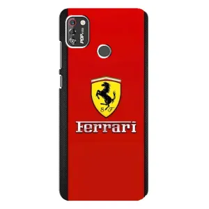 Силиконовый бампер с картинкой машины на TECNO POP 4 Pro (Ferrari Logo)