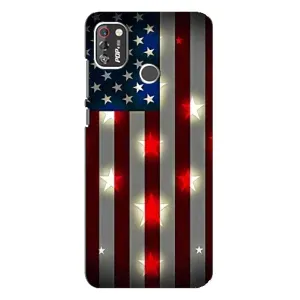 Чехол Флаг USA для TECNO POP 4 Pro (Флаг США 2)