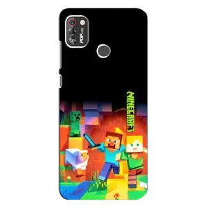 Чехлы для TECNO POP 4 Pro (Персонажи Майн Крафт) (Герой Майнкрафт)