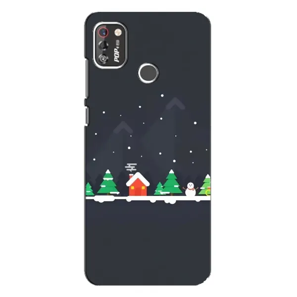 Чехол с рисунком «Город зимний» для TECNO POP 4 Pro Чехол с рисунком «Город зимний» для TECNO POP 4 Pro