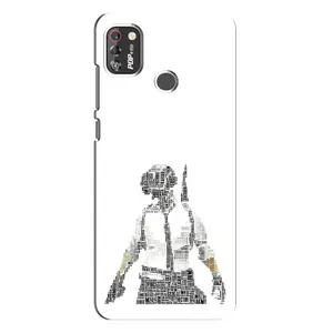 Силиконовый чехол с картинкой "Герой Pubg" на TECNO POP 4 Pro (Из букв)