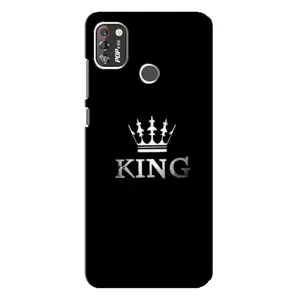 Чехол (Корона на чёрном фоне) для Техно Поп 4 про (KING)